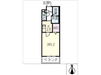 カンパーナ春岡(1K/3階)の間取り写真