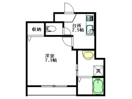 エスコート浅野(1K/3階)の間取り写真
