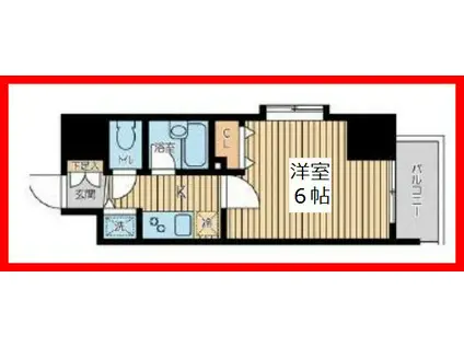 シティスパイアー両国(1K/13階)の間取り写真