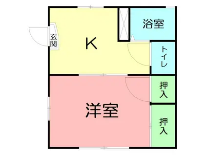 メゾンドソレイユ(1K/1階)の間取り写真