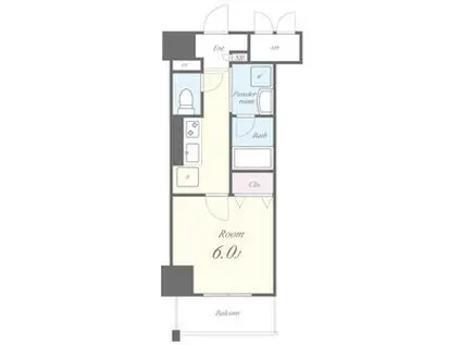 レガーロ(1K/1階)の間取り写真