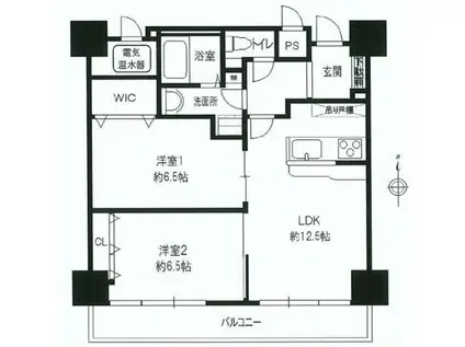 ストーク横浜二番館(2LDK/2階)の間取り写真
