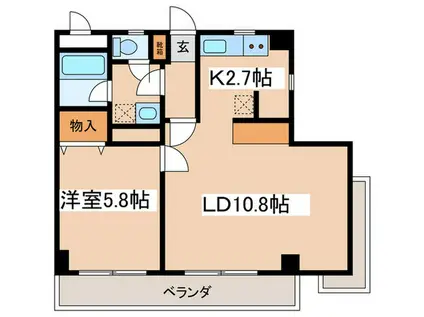 リベルテ(1LDK/3階)の間取り写真