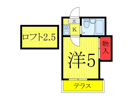 ファミリーメゾン元郷(1K/1階)の間取り写真