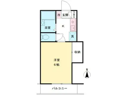 光壱番館(1K/2階)の間取り写真