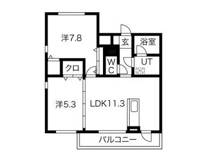 サニーハイツ(2LDK/1階)の間取り写真