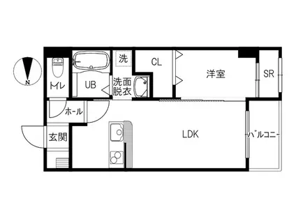 I-VITA IZUMI GRANDE(1LDK/3階)の間取り写真