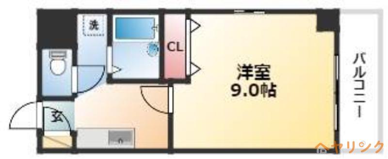 プチメゾン稲生II(1K/2階)の間取り写真