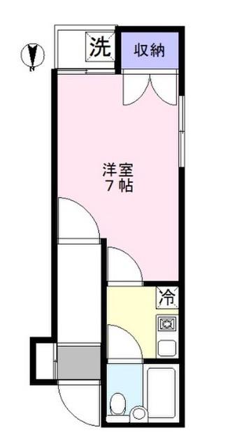 SUN8(1K/1階)の間取り写真