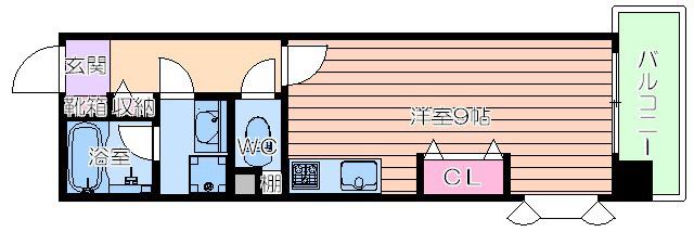 アルグラッド野田駅前(ワンルーム/2階)の間取り写真
