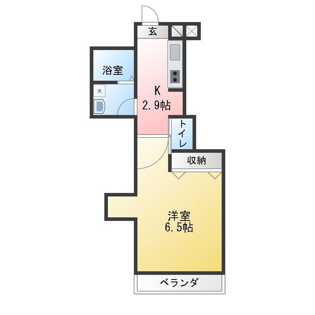 SRビル(1K/3階)の間取り写真