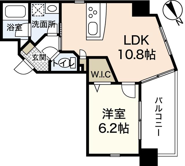 オリオリタウンVIII(1LDK/3階)の間取り写真