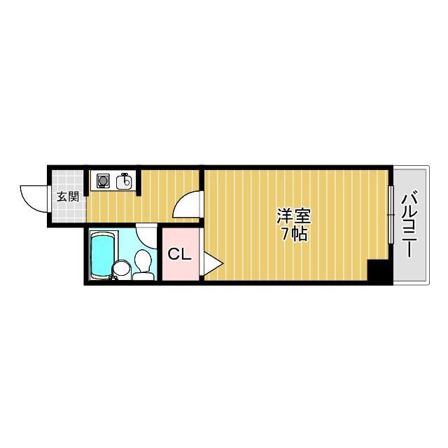 林泉第7ビル(1K/4階)の間取り写真