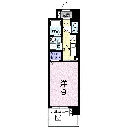 グラン ナ ソレイユ(1K/2階)の間取り写真