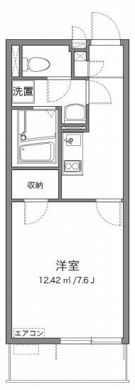 クレイノアミスター(1K/2階)の間取り写真