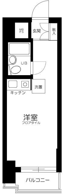 ライオンズマンション板橋区役所前(ワンルーム/10階)の間取り写真