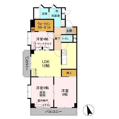 ルイメゾン2(3LDK/2階)の間取り写真