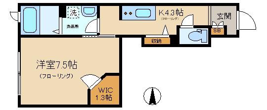 PURE MAISON 南阿佐ヶ谷(1K/1階)の間取り写真
