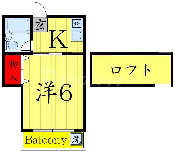 パサニア938(1K/2階)の間取り写真