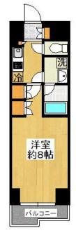 ルーブル南馬込六番館(1K/2階)の間取り写真
