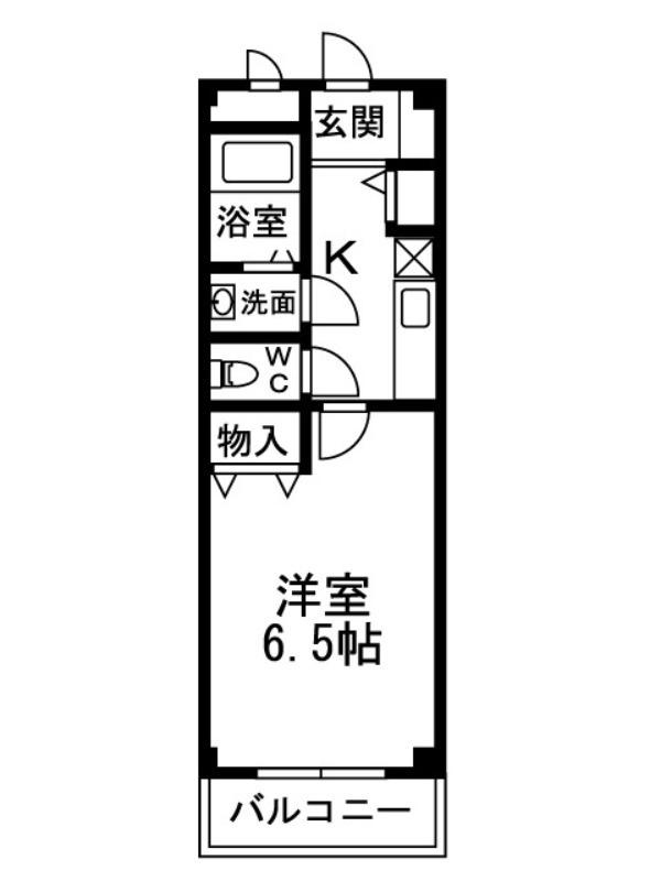 パークヒルズ(1K/2階)の間取り写真