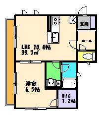 シャルマン(1LDK/3階)の間取り写真