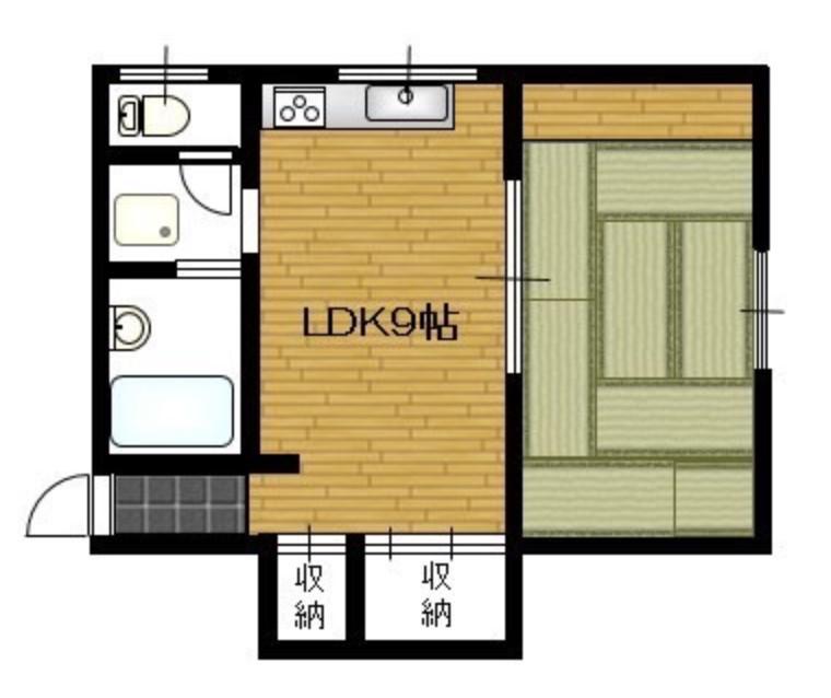 野田屋町赤松ビル(1LDK/3階)の間取り写真