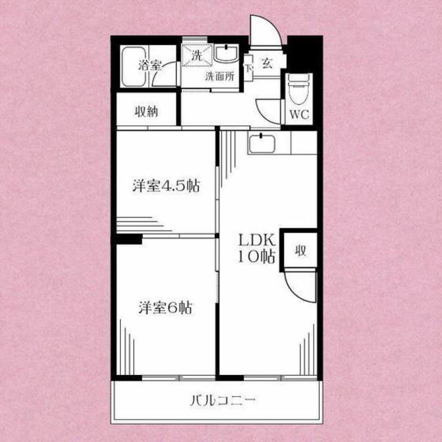 メゾン市川(2LDK/3階)の間取り写真