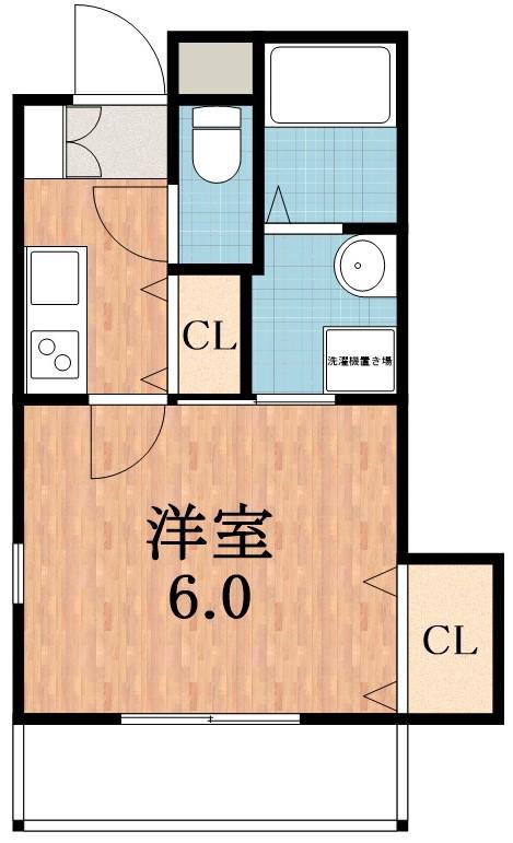SEファーストII(1K/4階)の間取り写真