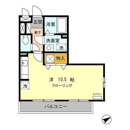 ソフィア南本町(ワンルーム/1階)の間取り写真