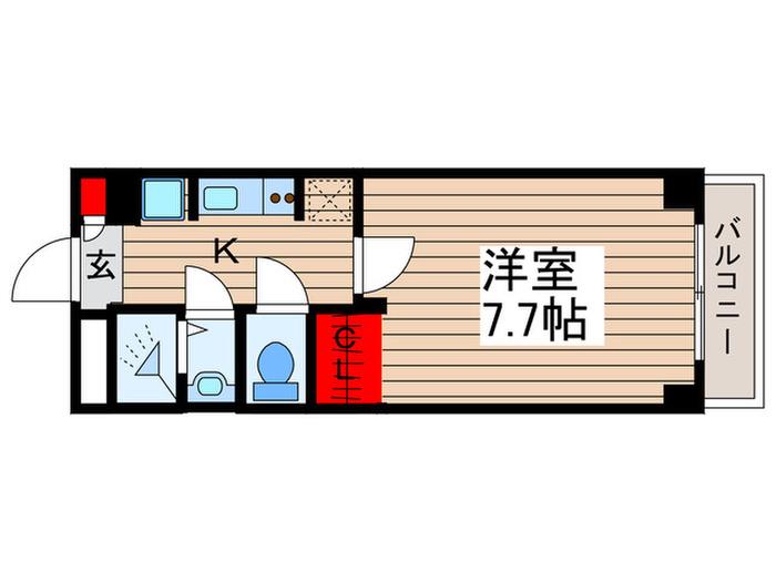 ブルーメ(1K/2階)の間取り写真