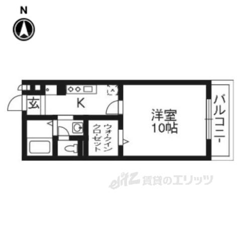 シュペリールA棟(1K/2階)の間取り写真