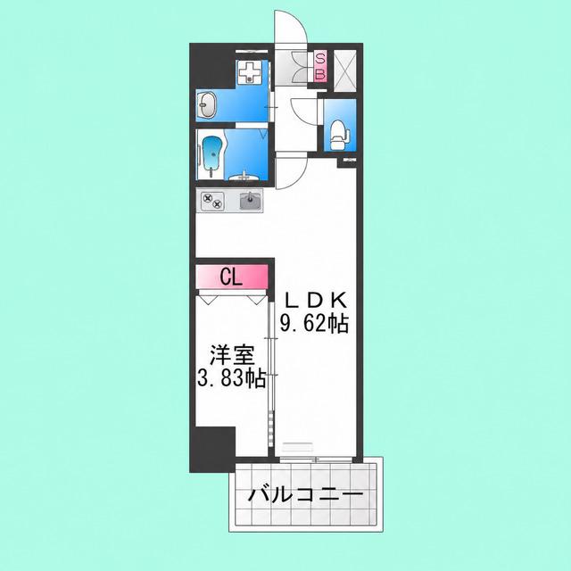 リアライズ堺宿院(1LDK/10階)の間取り写真