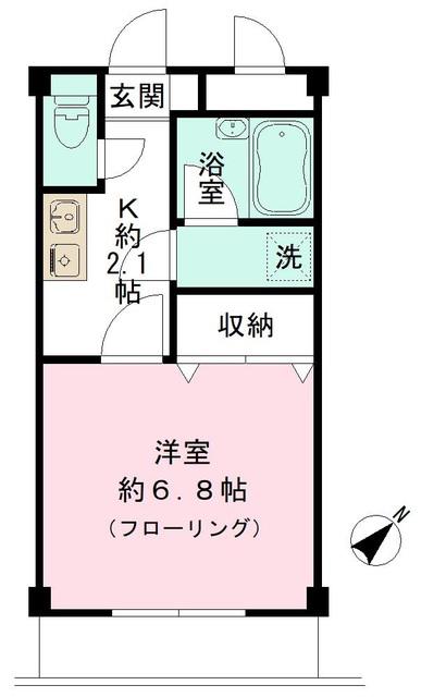 F-CITY東葛西(1K/4階)の間取り写真