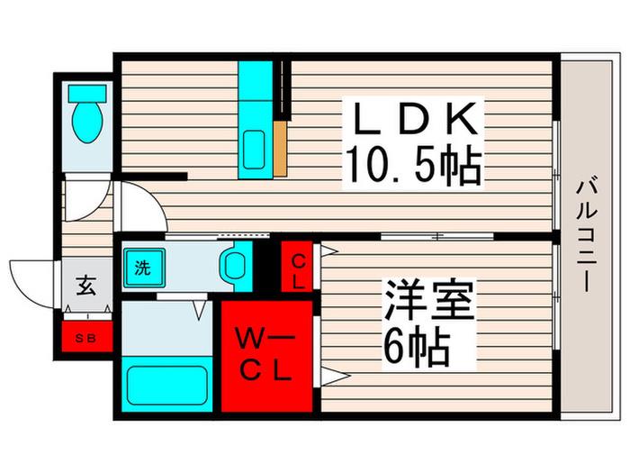 セジュール西新井(1LDK/3階)の間取り写真