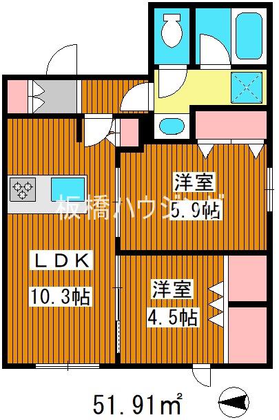 MAISON417(2LDK/1階)の間取り写真
