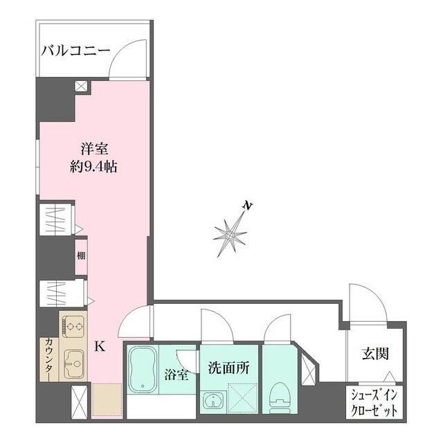 WHARF文京茗荷谷(ワンルーム/2階)の間取り写真