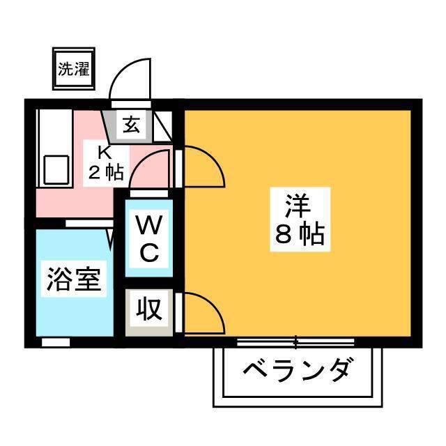 ハイツプレジア(1K/2階)の間取り写真