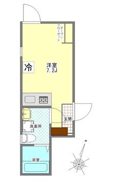 光が丘AP(ワンルーム/1階)の間取り写真
