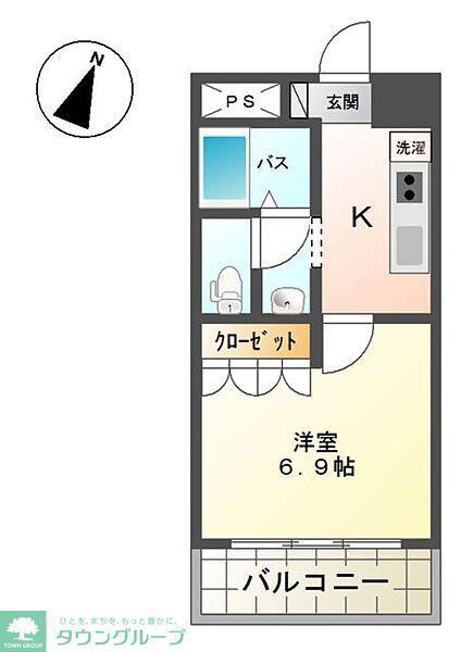 シュトラントハイム(1K/1階)の間取り写真