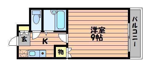 FFタワー(1K/3階)の間取り写真