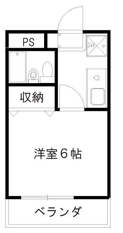 サントピア高坂(1K/3階)の間取り写真