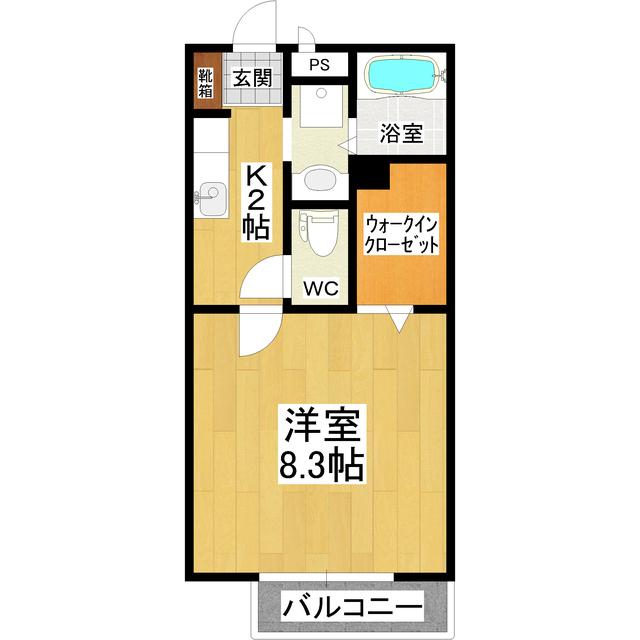 スバルハイツE棟(1K/1階)の間取り写真