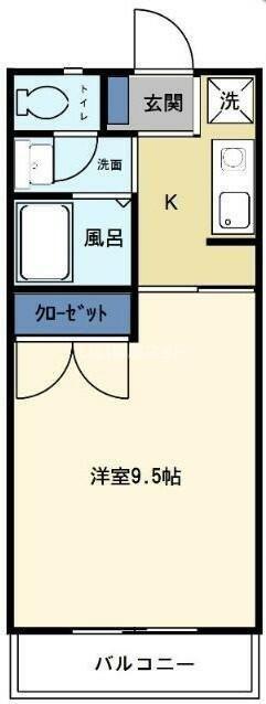 ファーストステイション(1K/2階)の間取り写真