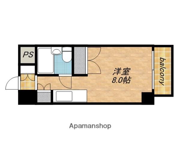 ライオンズマンション今里第3壱番館(ワンルーム/8階)の間取り写真