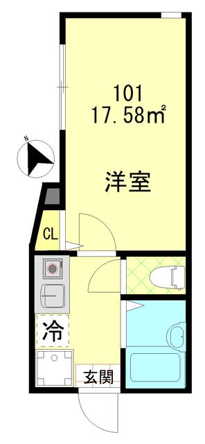 グレース練馬桜台(1K/1階)の間取り写真