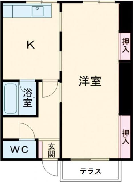 小用荘(1LDK/1階)の間取り写真