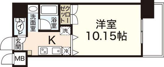 グレイシャス五日市(1DK/7階)の間取り写真