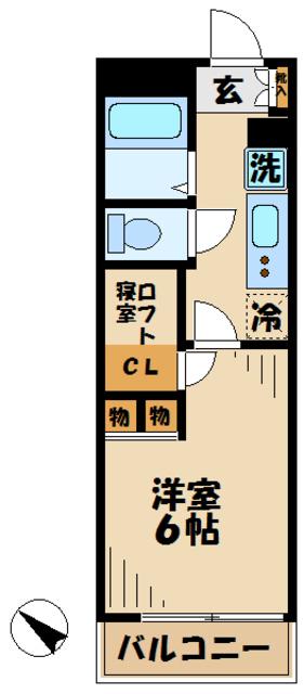 レオパレスリンデンバウム(1K/3階)の間取り写真