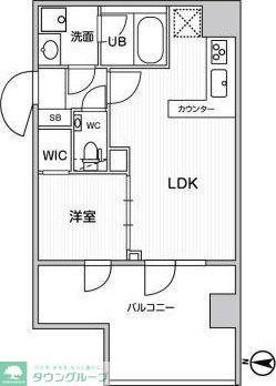 グラシアプレイス錦糸町(1LDK/7階)の間取り写真